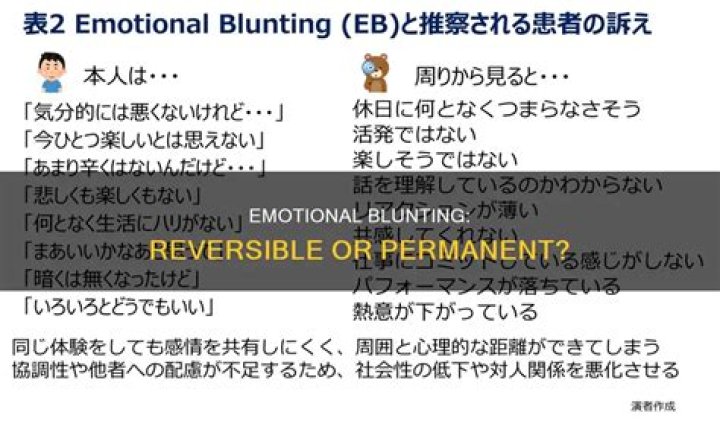 Is emotional blunting permanent?