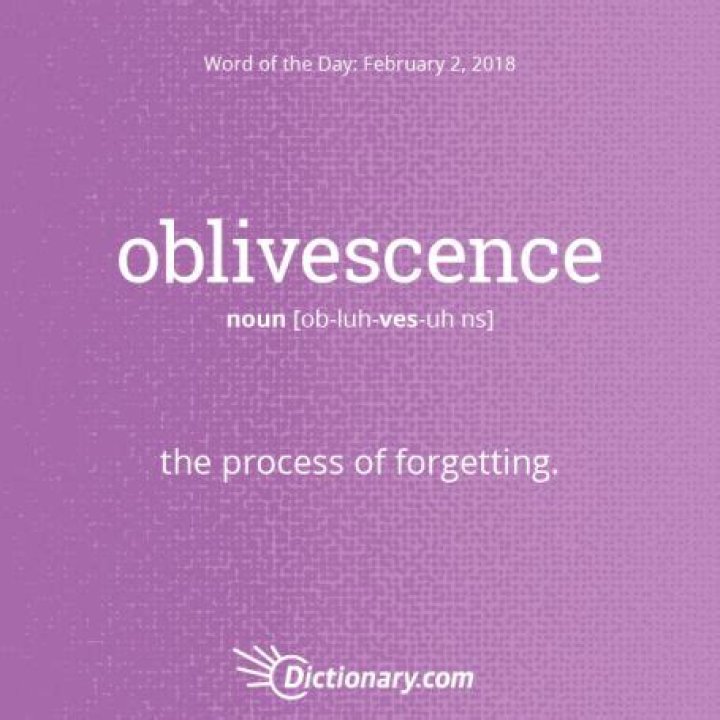 Is oblivescence a real word?