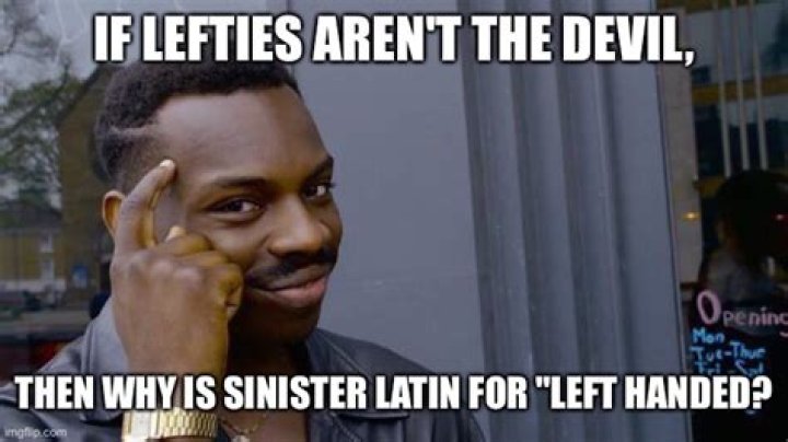 Is sinister latin for left handed?