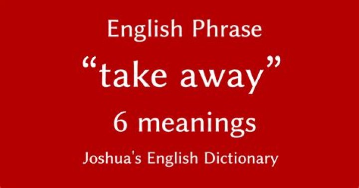 Is takeaway one word or two?