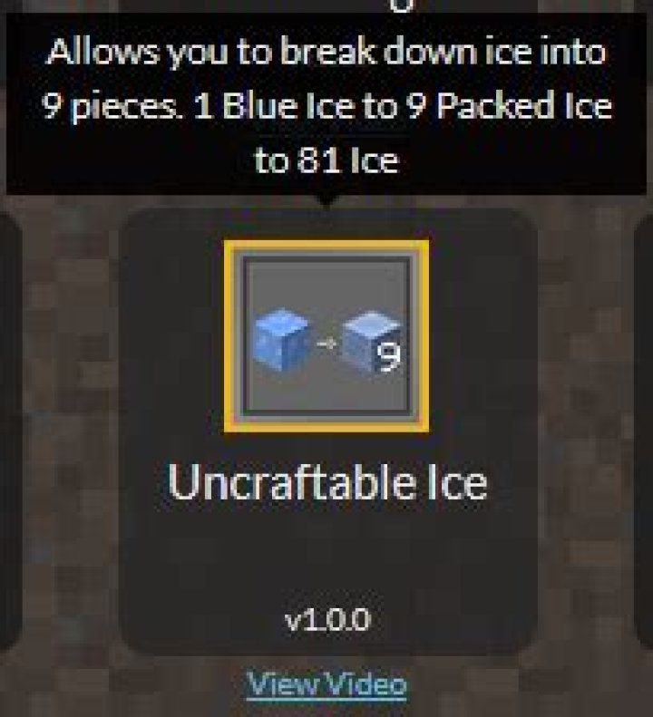 Is there a way to convert blue ice back into packed ice?