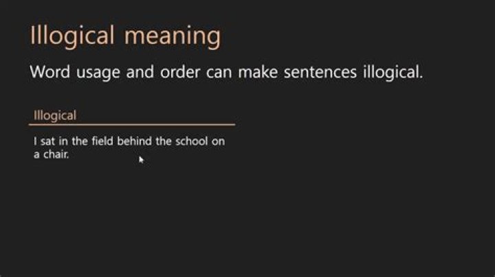 Is unlogical a word?