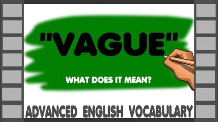 Is vaguely a vocabulary word?