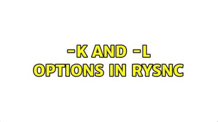 -k and -l options in rysnc
