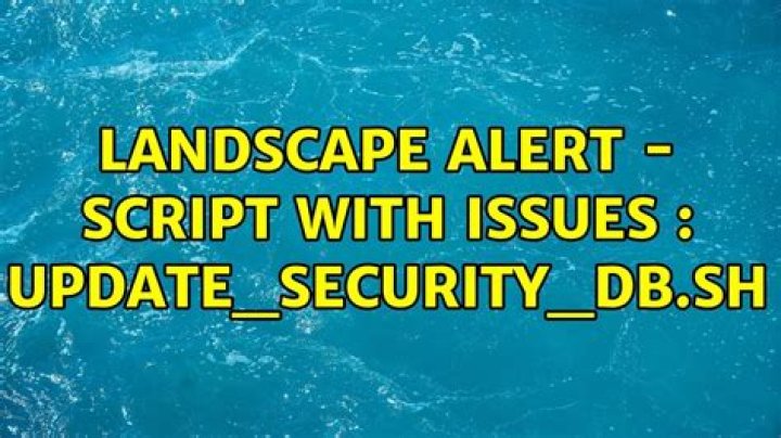 Landscape - update_security_db.sh: connection to the other side was refused