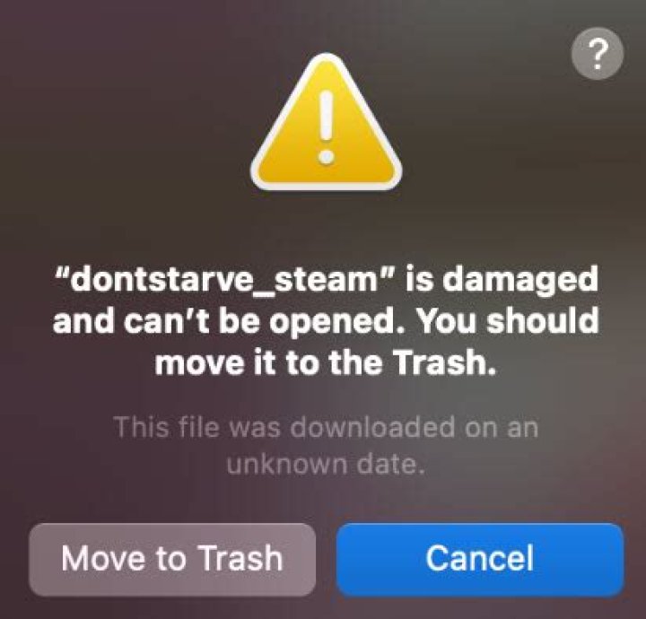 "Minecraft" is damaged and can't be opened. You should move it to the Trash