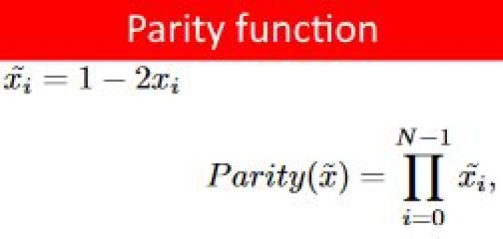 Parity function definition and intuition, characteristic function of a set.
