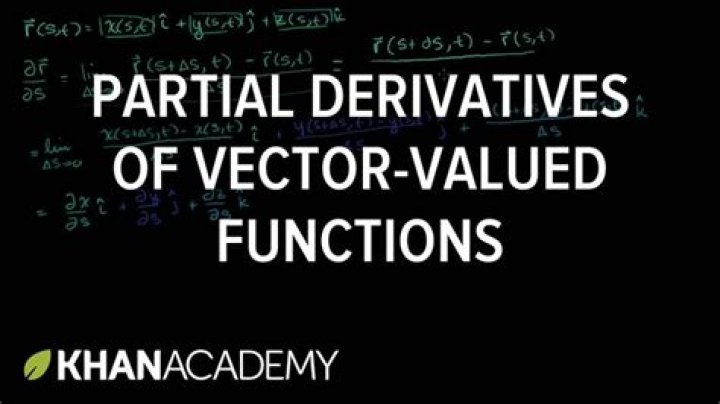 Partial Derivatives of Vector Valued Functions