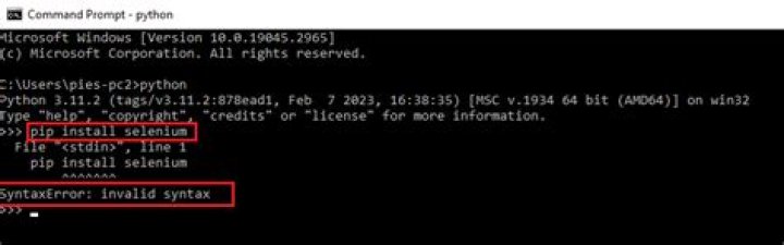 pip install error