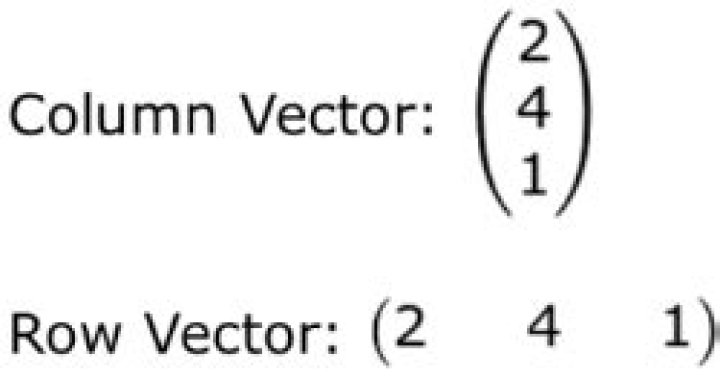 Row vector vs. Column vector