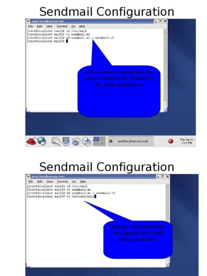 Sendmail configuration