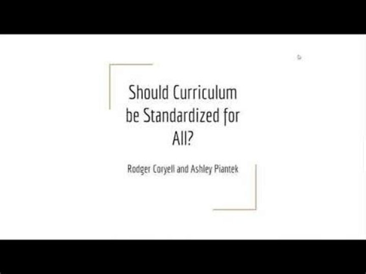 Should curriculum be standardized for all?