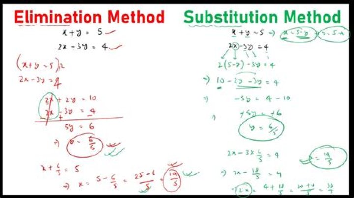 Should i use substitution or elimination?