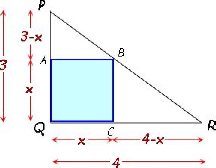 square inscribed in a right triangle