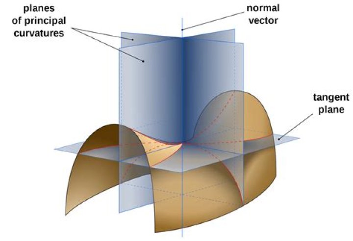 Surface gradient and curvature