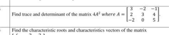 The relation between trace and determinant of a matrix