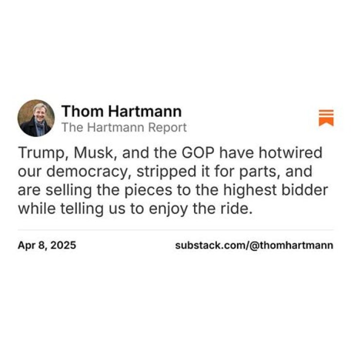 Thom Hartmann | Substack