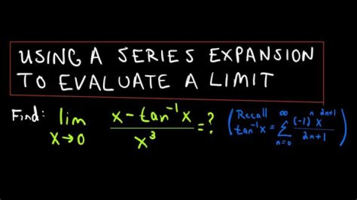 Use series to evaluate limit