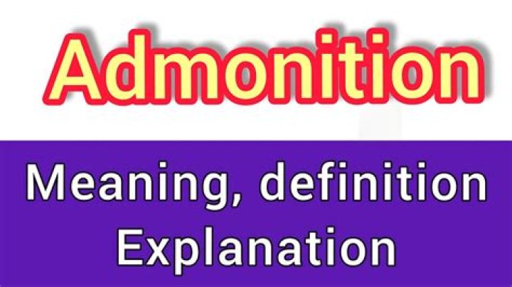 Was does admonition mean?