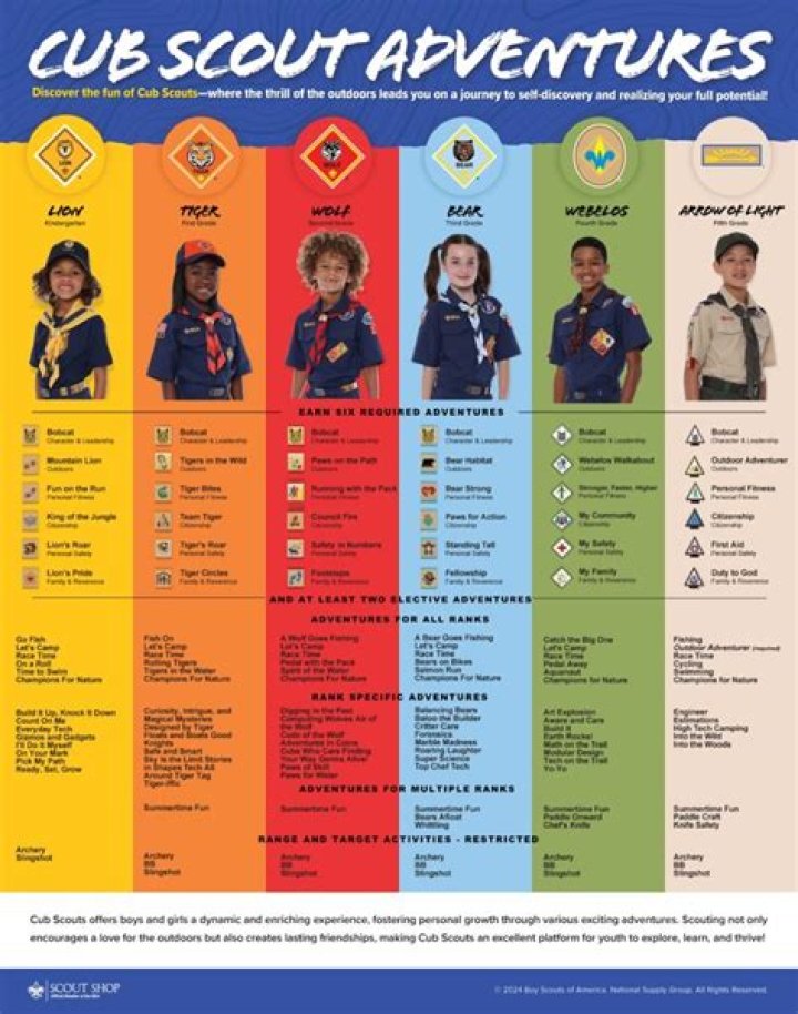 What are cub scout ranks?
