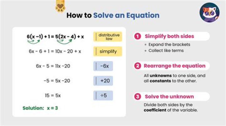 What are the steps to solve this simple algebraic equation?