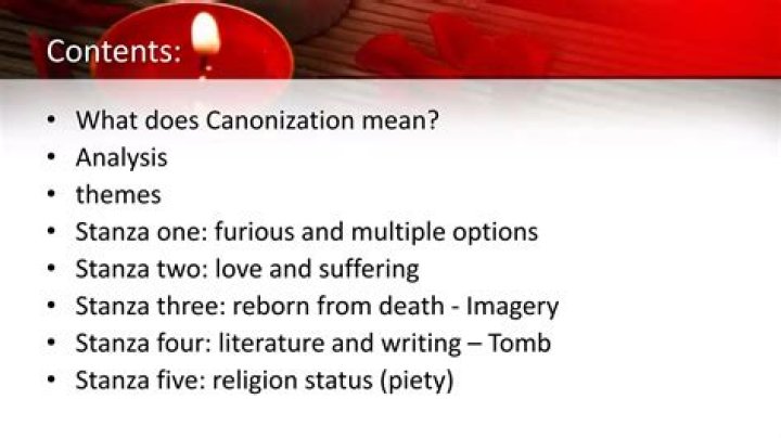 What does canonization mean?