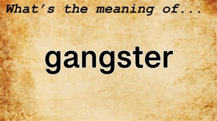 What does gangster mean?