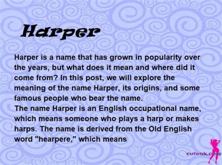 What does harper mean?