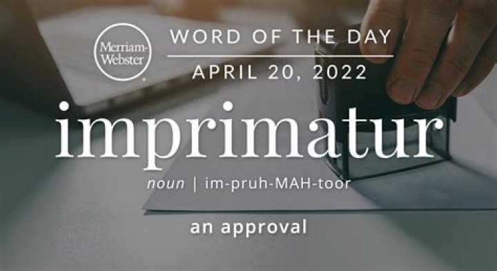 What does imprimatur mean?