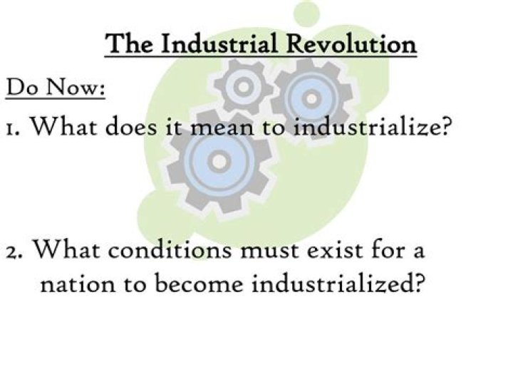What does it mean to industrialize?