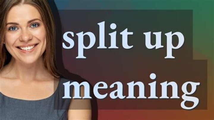 What does split mean in slang?