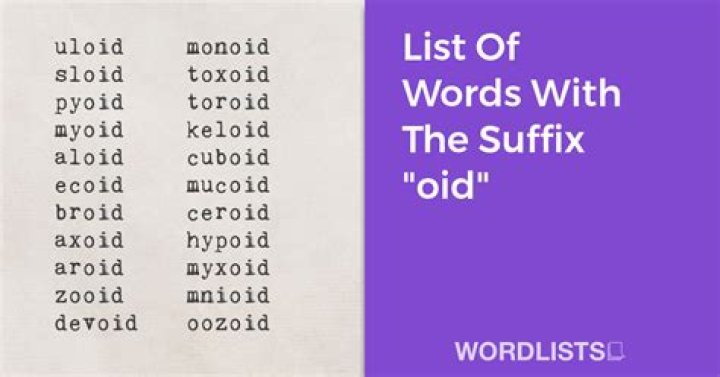 What does the suffix oid mean?