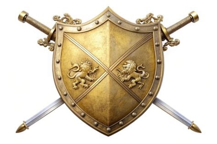 What does the symbol with a shield and two swords next to clan members' names mean?
