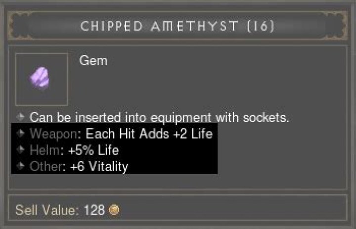 What gem bonus applies to socketed off-hand items?