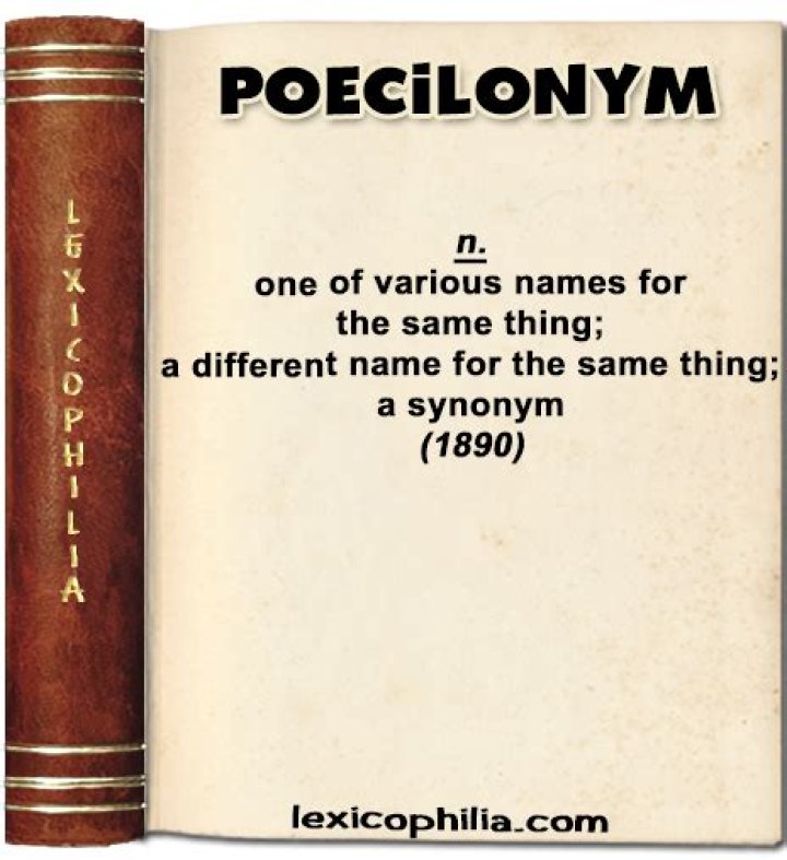 What is a poecilonym?