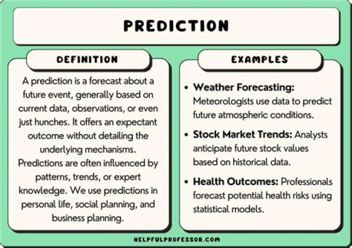 What is an example of prediction?