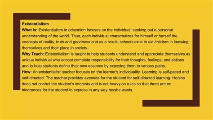 What is an existentialist teacher?