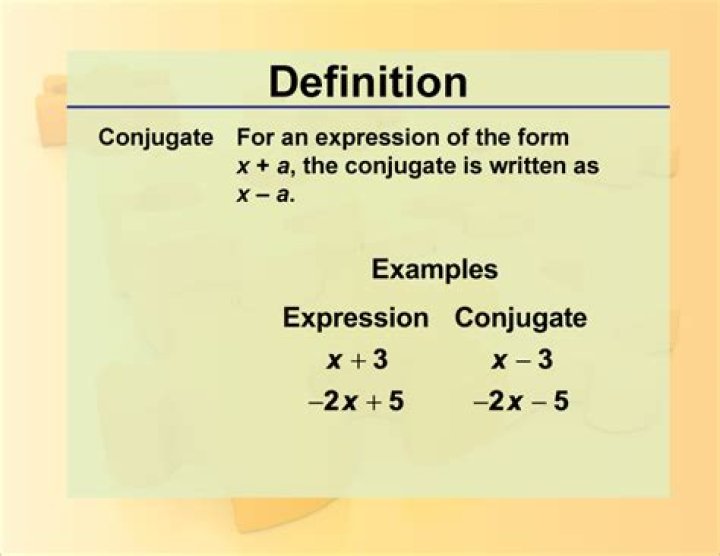 What is conjugate?