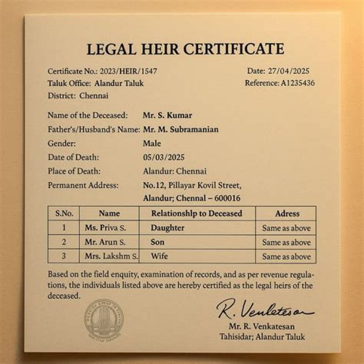 What is heirship certificate in pakistan?