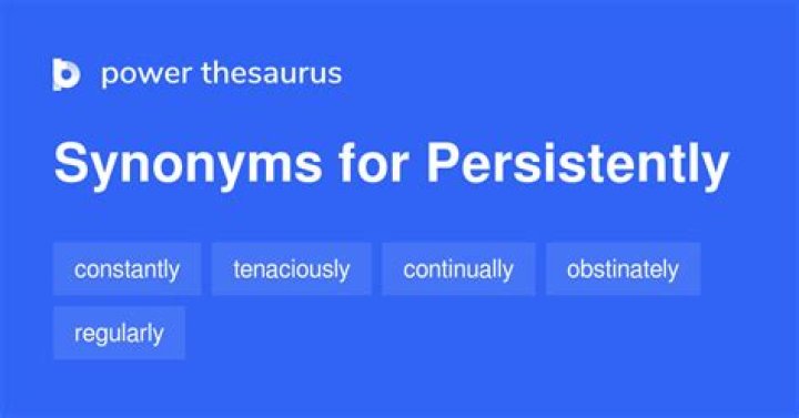 What is persistently synonym?