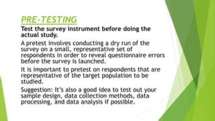 What is pretesting of questionnaire?