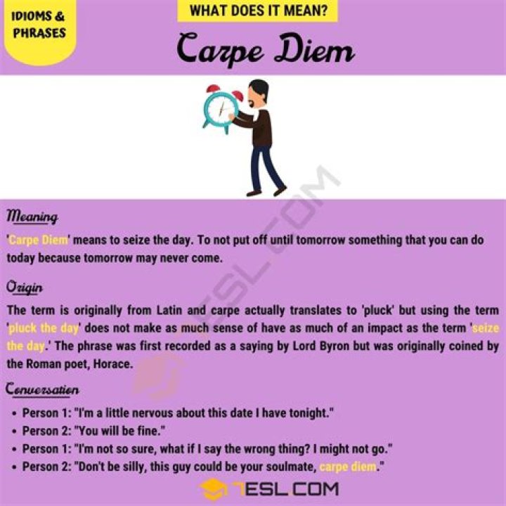 What is the meaning of carpe diem in english?