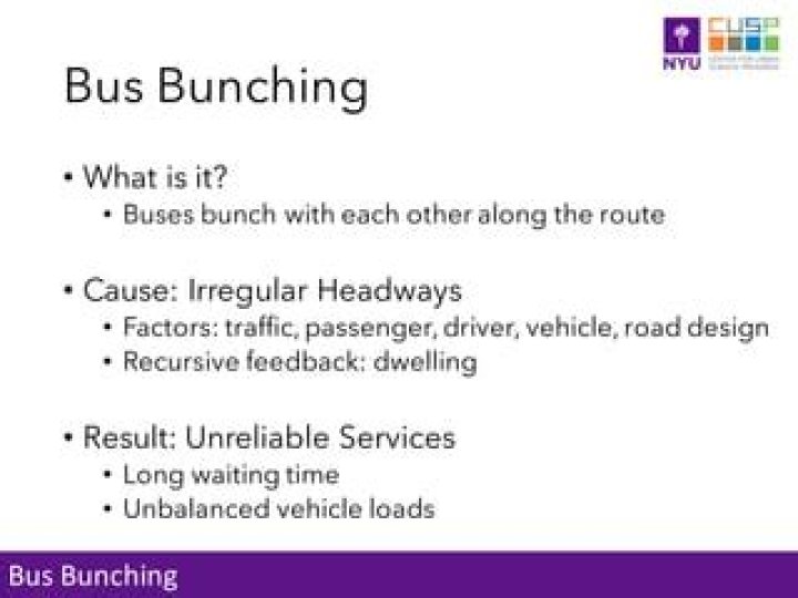 What is traffic bunching?
