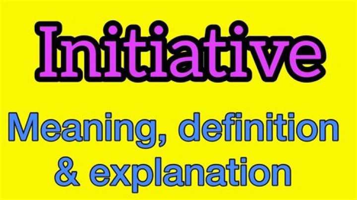 Whats does initiative mean?
