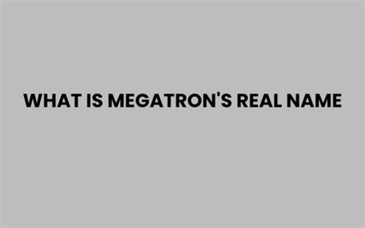 Whats megatron's real name?