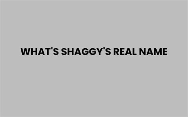 What's shaggy's real name?
