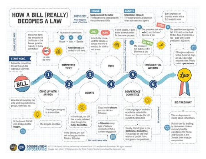 Whats the central idea of how a bill becomes a law?