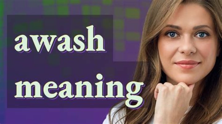 Whats the definition of awash?