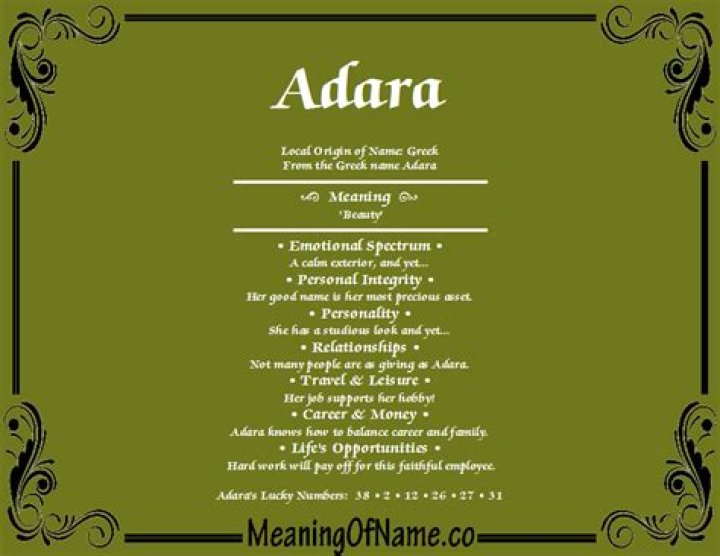 Whats the meaning of adara?