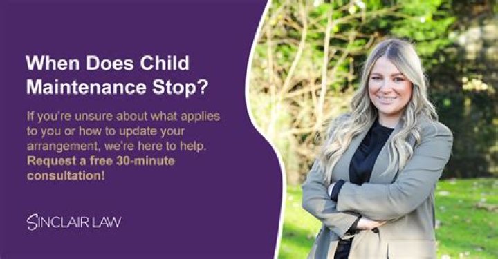 When does child maintenance stop?